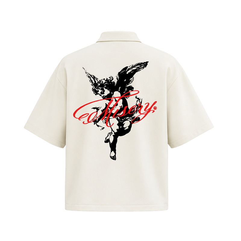 City Off Domes Angel Reborn Zipper Shirt Off White