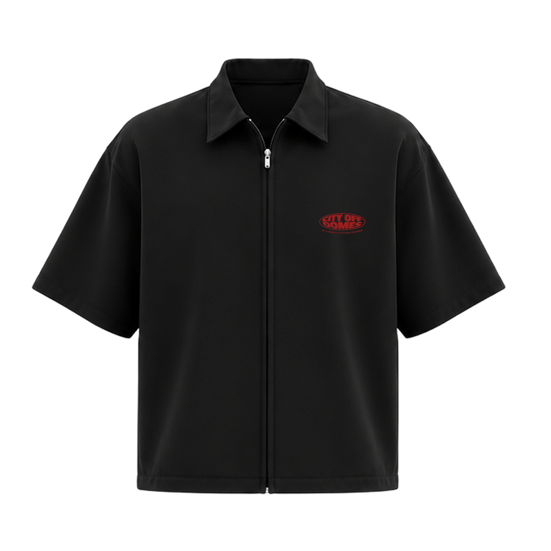 City Off Domes Aura Spirit Zipper Shirt Black