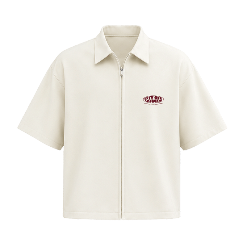 City Off Domes Aura Spirit Zipper Shirt Off White