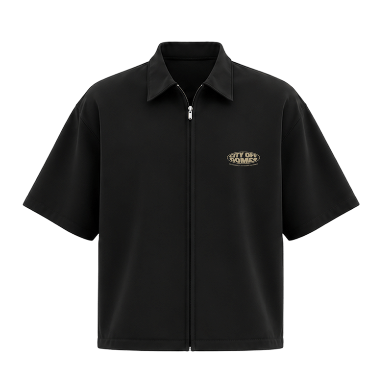 City Off Domes Casa Vento Zipper Shirt Black