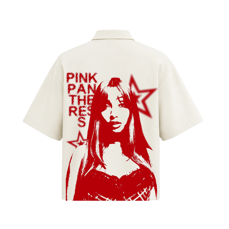 City Off Domes Pink Panther Muse Zipper Shirt Off White