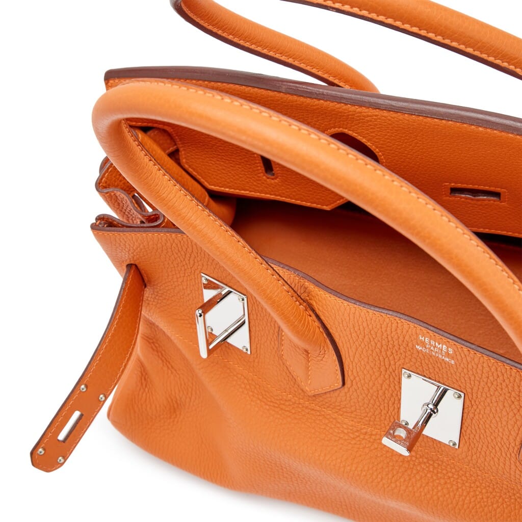 Orange Clemence JPG Shoulder Birkin 42 Palladium Hardware, 2005