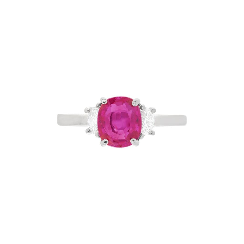 White Gold, 1.40ct Ruby and Diamond Ring
