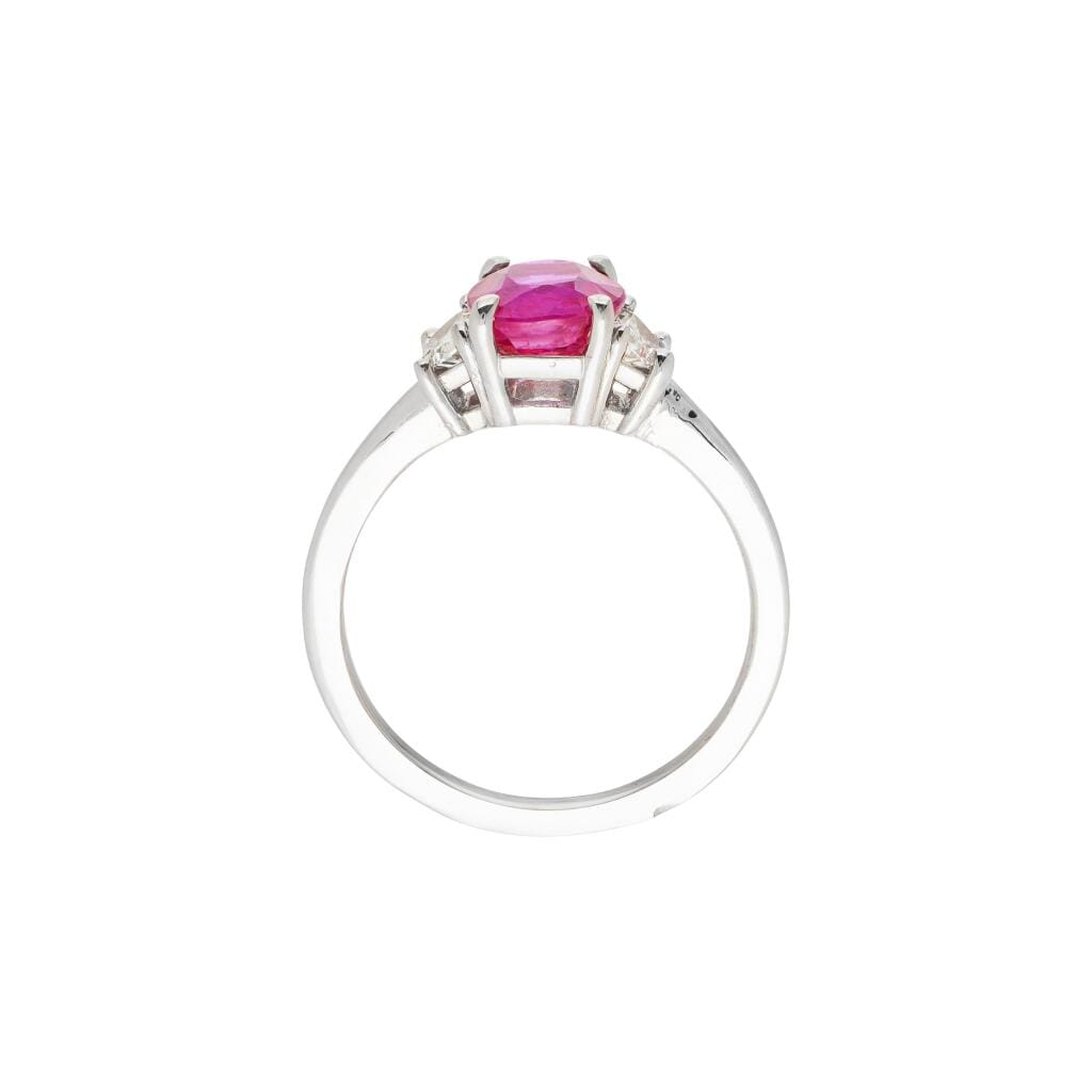 White Gold, 1.40ct Ruby and Diamond Ring