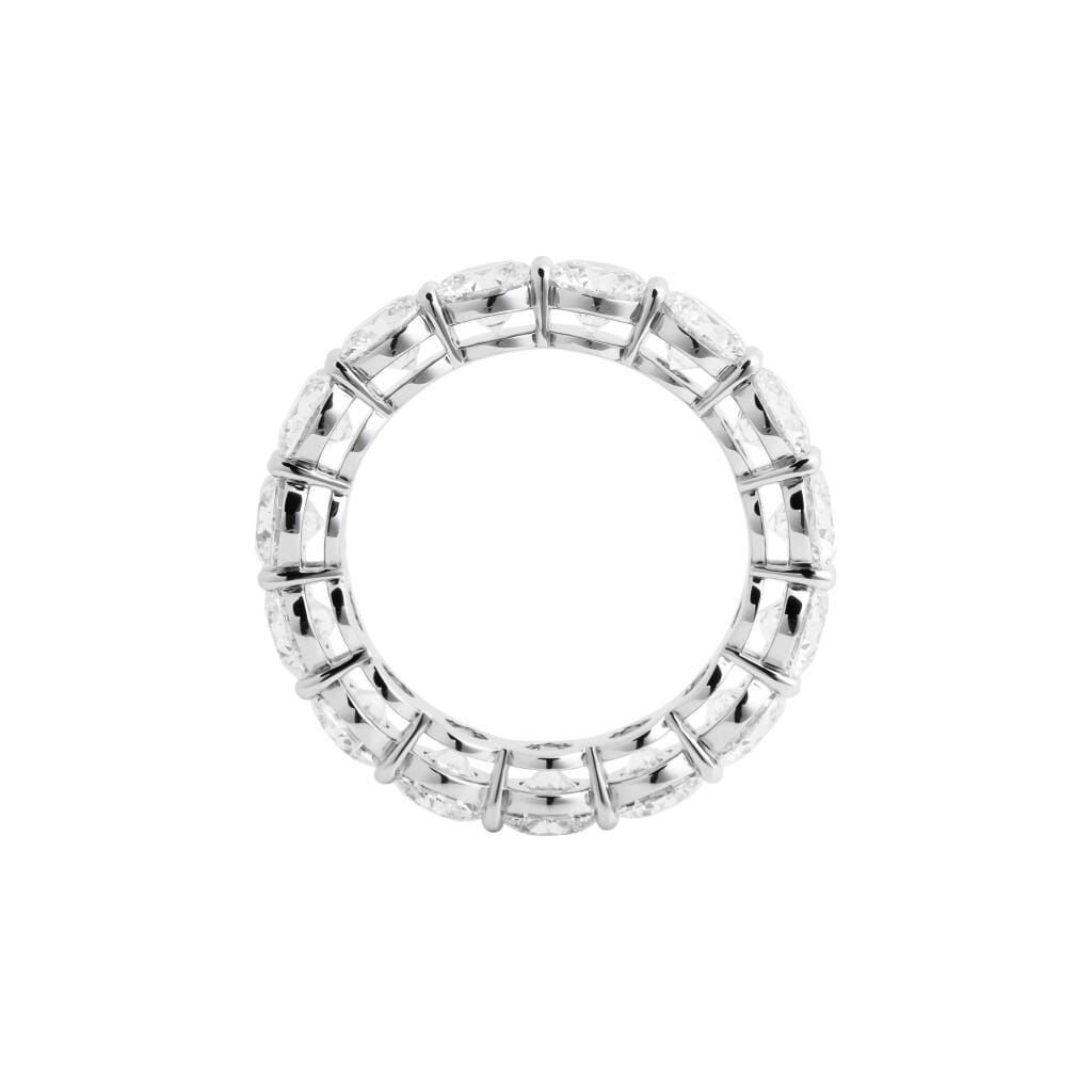 Platinum and 6.15ctw Round Brilliant Cut Diamond Eternity Band Ring