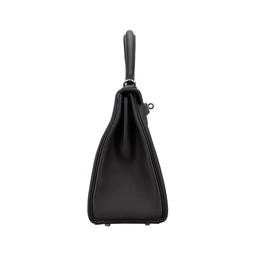 Black Togo Retourne Kelly 28 Palladium Hardware, 2026