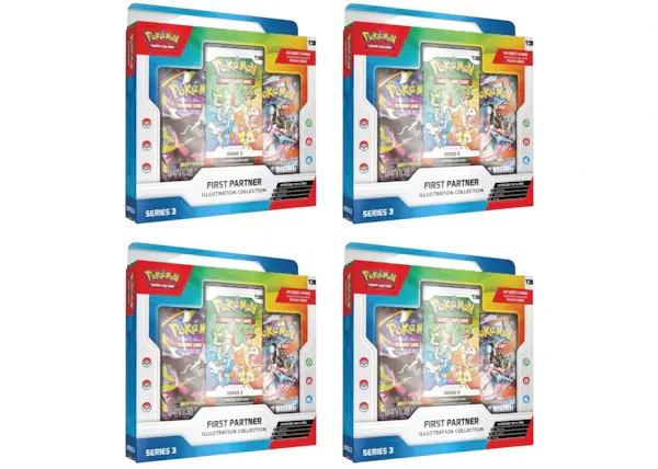 2026 Pokémon First Partner Illustration Collection Series 3 Box 4x Lot