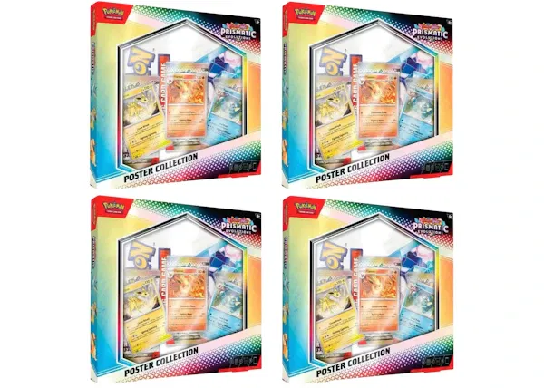 Pokémon Scarlet & Violet Prismatic Evolutions Poster Collection 4x Lot