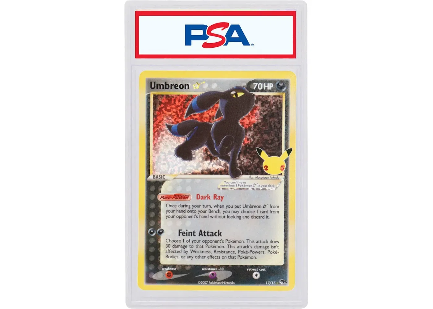 2021 Pokémon Celebrations Classic Collection 17 Umbreon-Gold Star (PSA or BGS Graded)