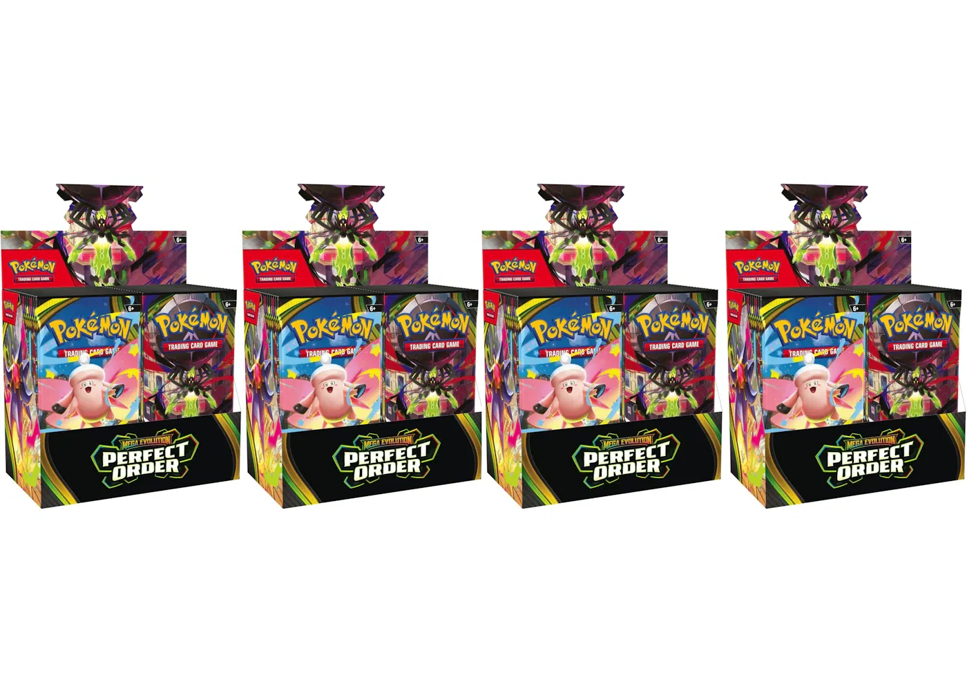 2026 Pokémon Mega Evolution Perfect Order Booster Box 4x Lot