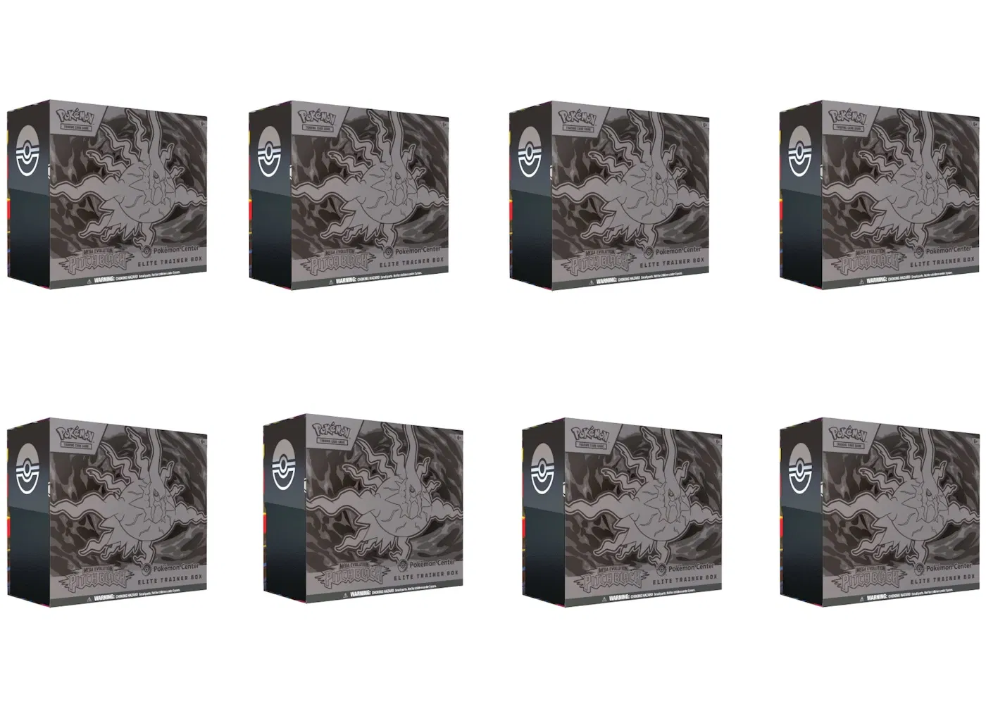 2026 Pokémon Mega Evolution Pitch Black Pokemon Center Elite Trainer Box 8x Lot