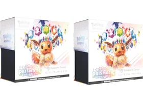 Pokémon Scarlet & Violet Prismatic Evolutions Pokemon Center Elite Trainer Box 2x Lot