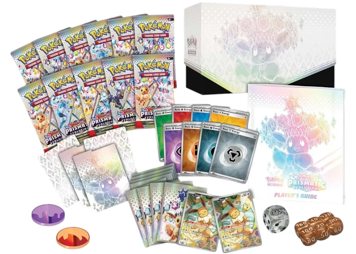 Pokémon Scarlet & Violet Prismatic Evolutions Pokemon Center Elite Trainer Box 2x Lot