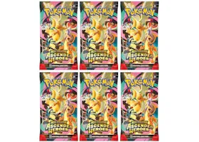 2026 Pokémon Mega Evolution Ascended Heroes Booster Pack 6x Lot