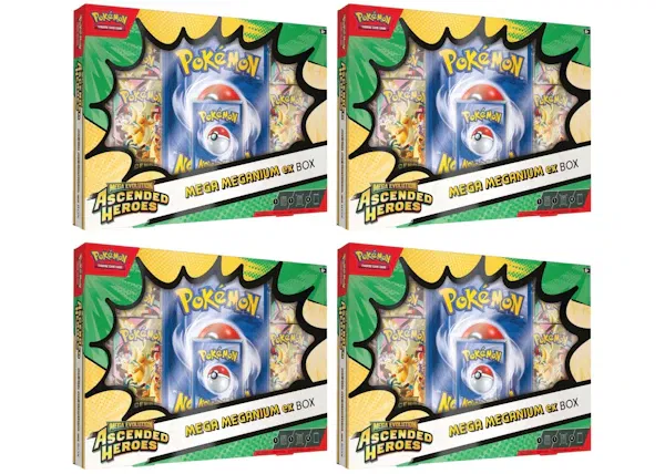 2026 Pokemon Mega Evolution Ascended Heroes Mega Meganium ex Box 4x Lot