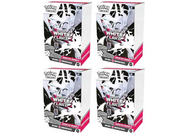 2025 Pokémon Scarlet & Violet White Flare Booster Bundle 4x Lot