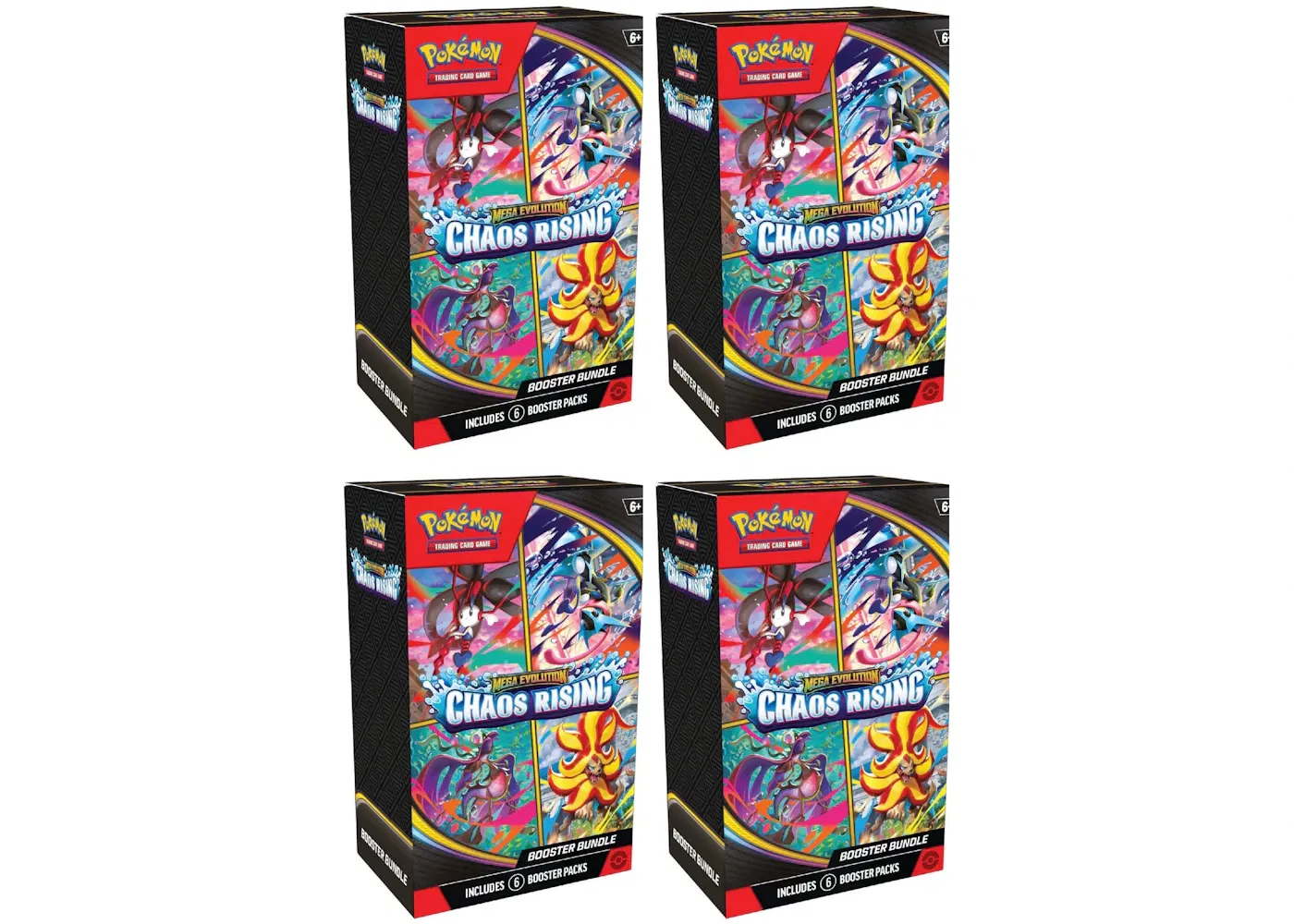 2026 Pokémon Mega Evolution Chaos Rising Booster Bundle 4x Lot