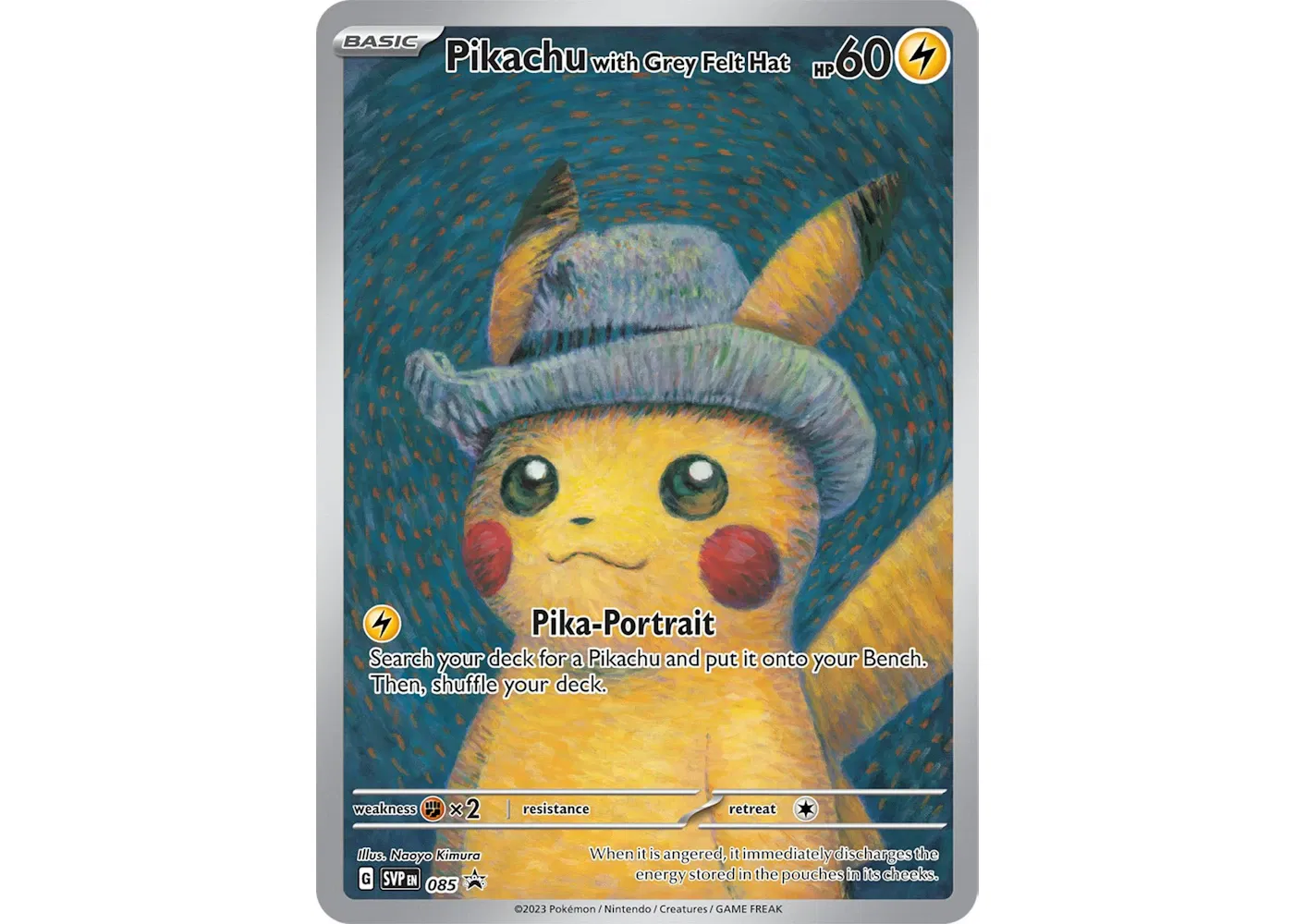 Pokémon TCG x Van Gogh Museum Pikachu with Grey Felt Hat Ungraded