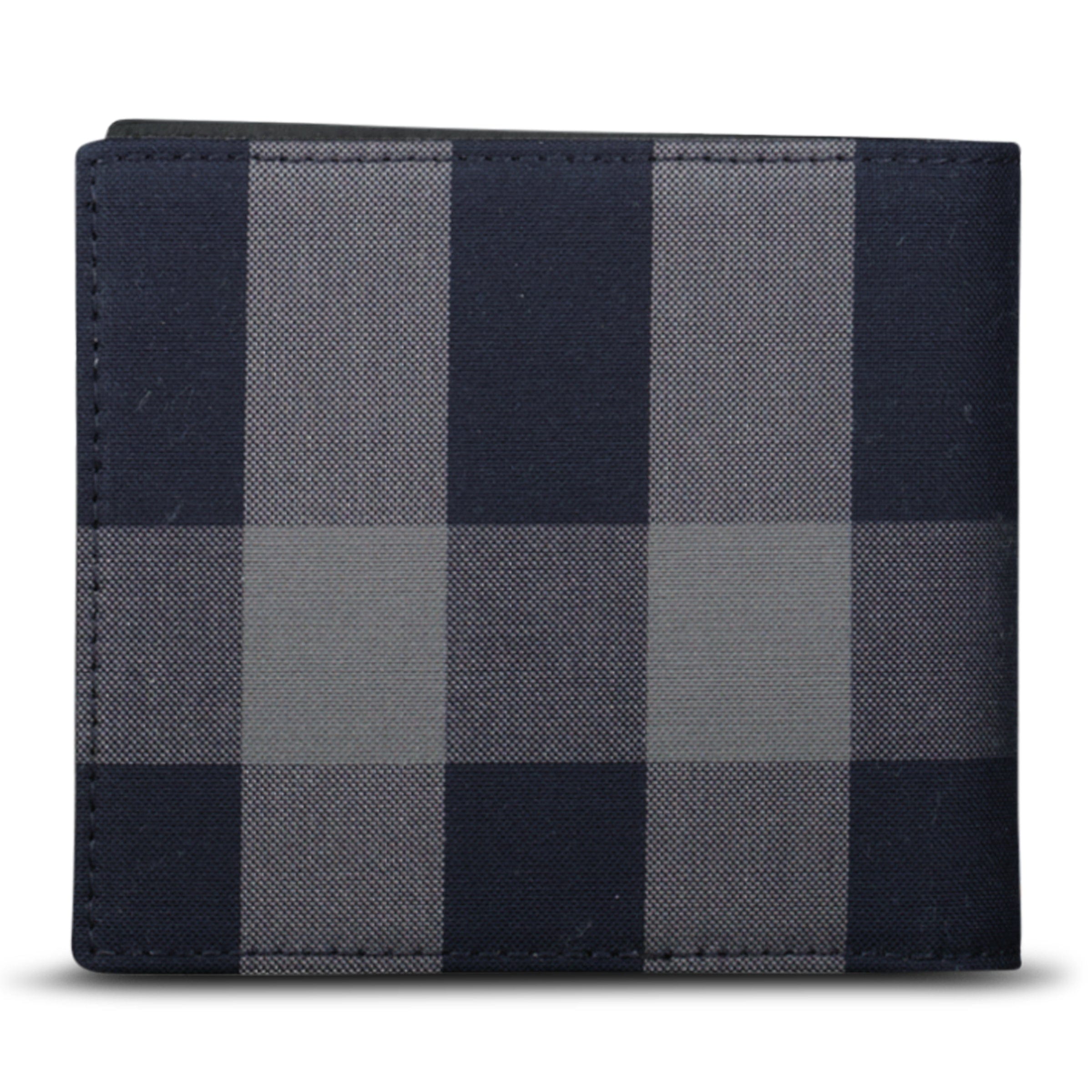 Burberry Check Bifold Wallet Navy & Grey