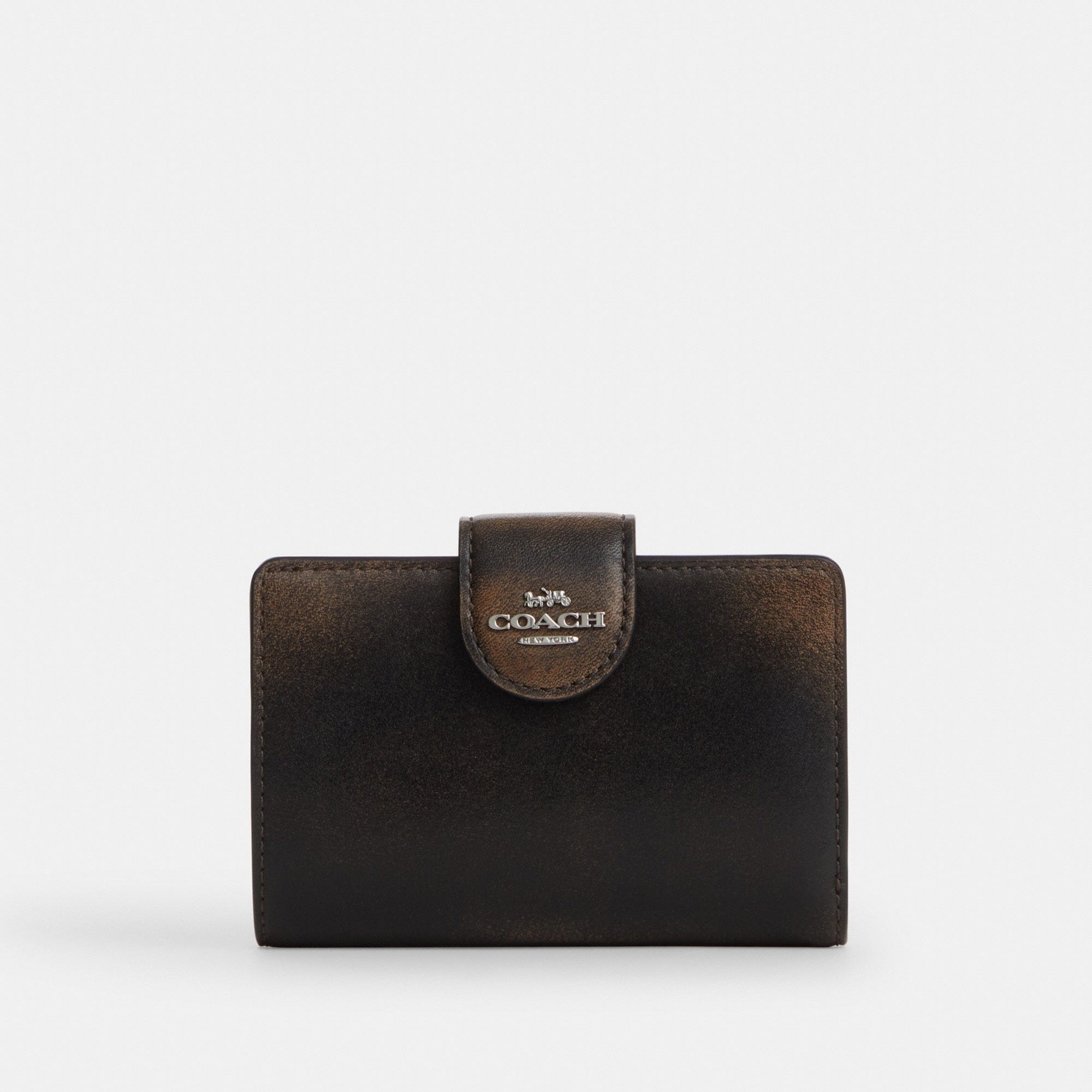 Medium Corner Zip Wallet In Loved Leather