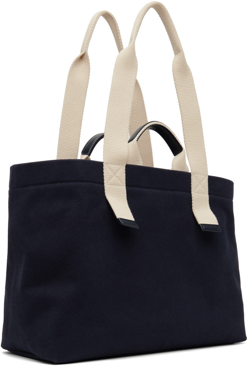 Dolce&Gabbana Navy Printed Drill Holdall Tote