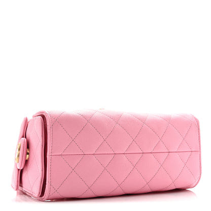 Caviar Quilted Mini Chanel 25 Handbag Pink