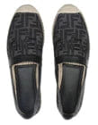 FENDI ZUCCA FF GRAY CANVAS LOGO ESPADRILLES LOAFER