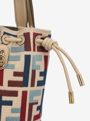 Fendi Mon Tresor FF-embroidered bucket bag