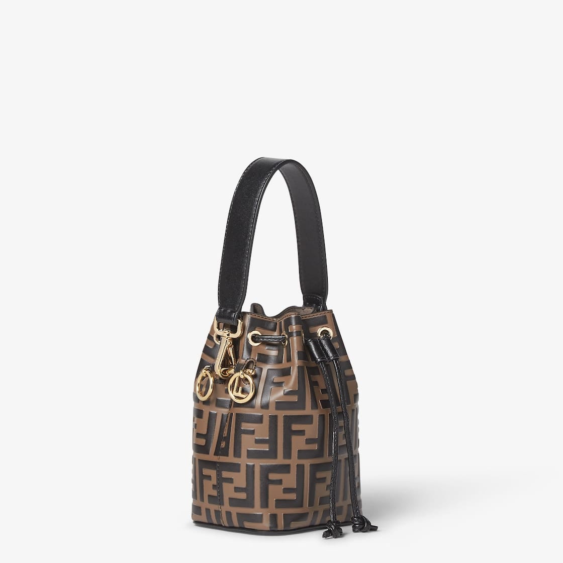 Brown leather mini-bag