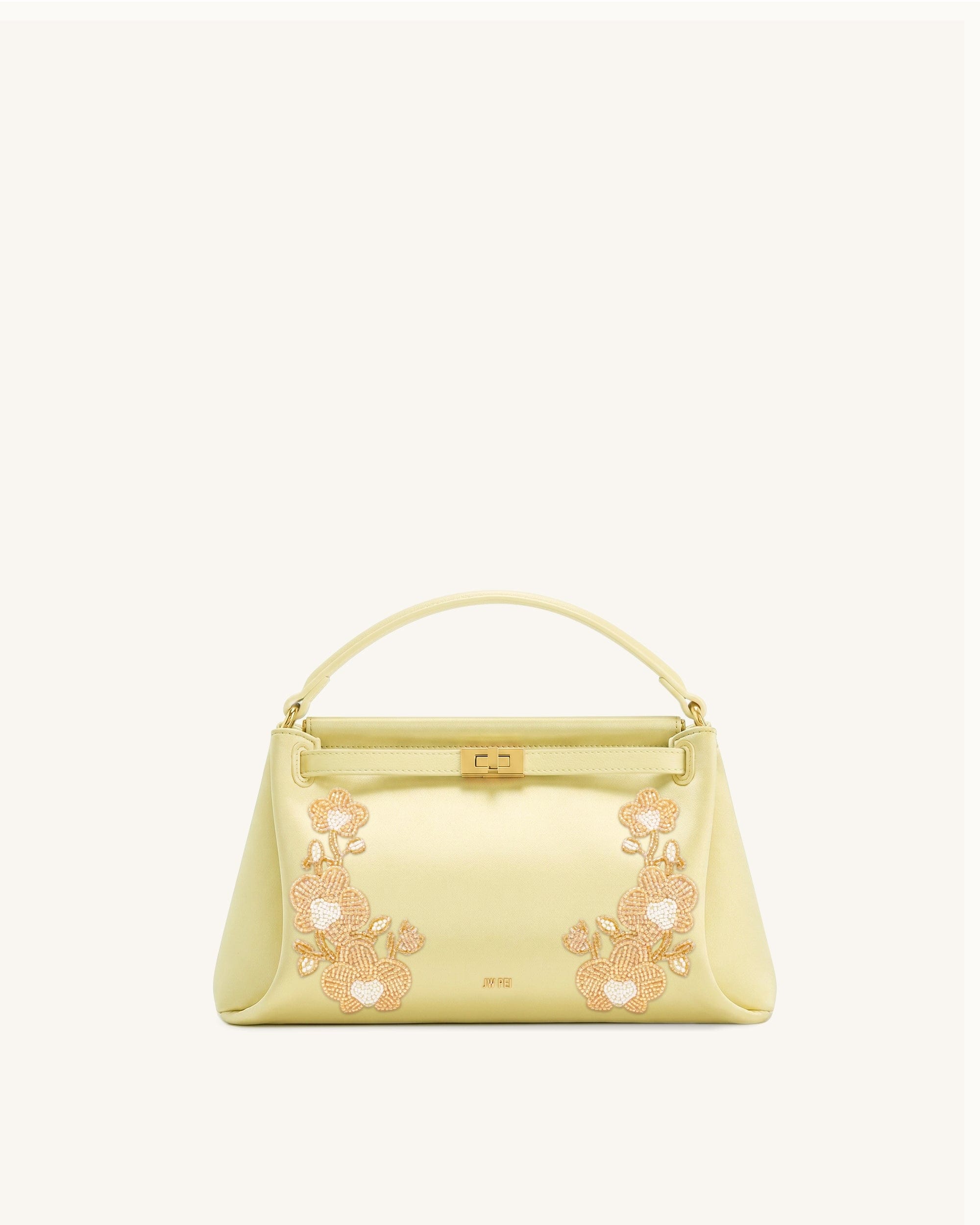 Jw Pei Carmen Beaded Orchid Top Handle Bag Light Yellow