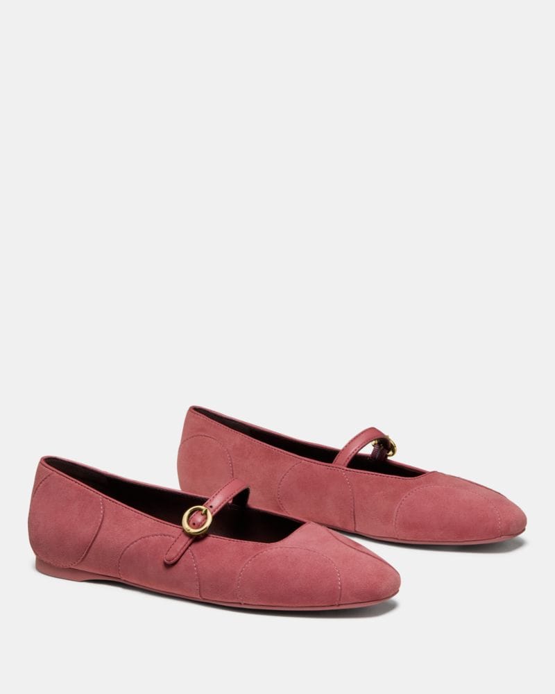 Katespade Halo Mary Jane Flat Pomegranate