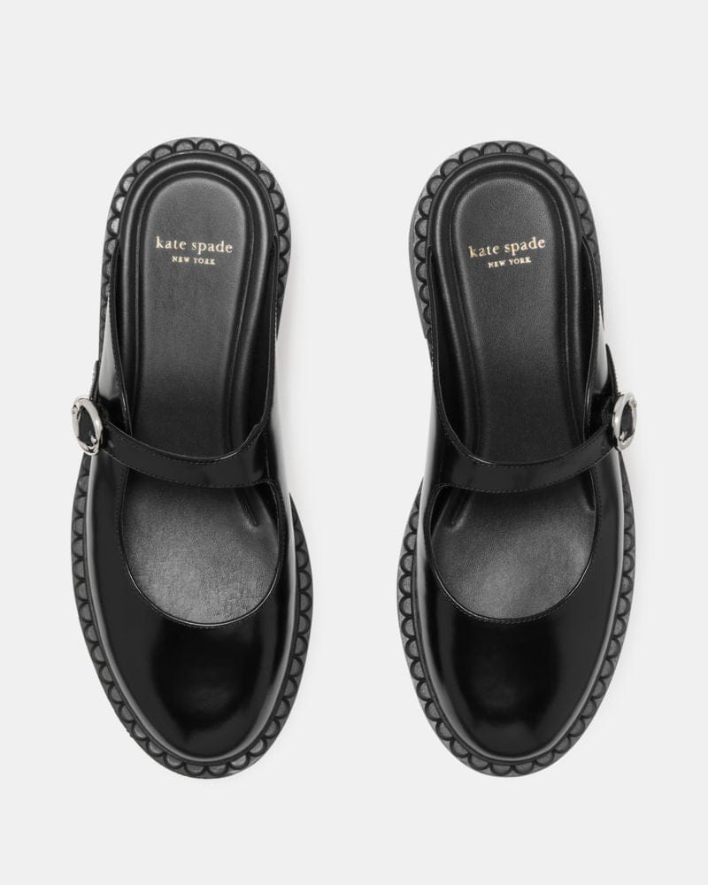 Katespade Halo Mary Jane Mule Flat Black