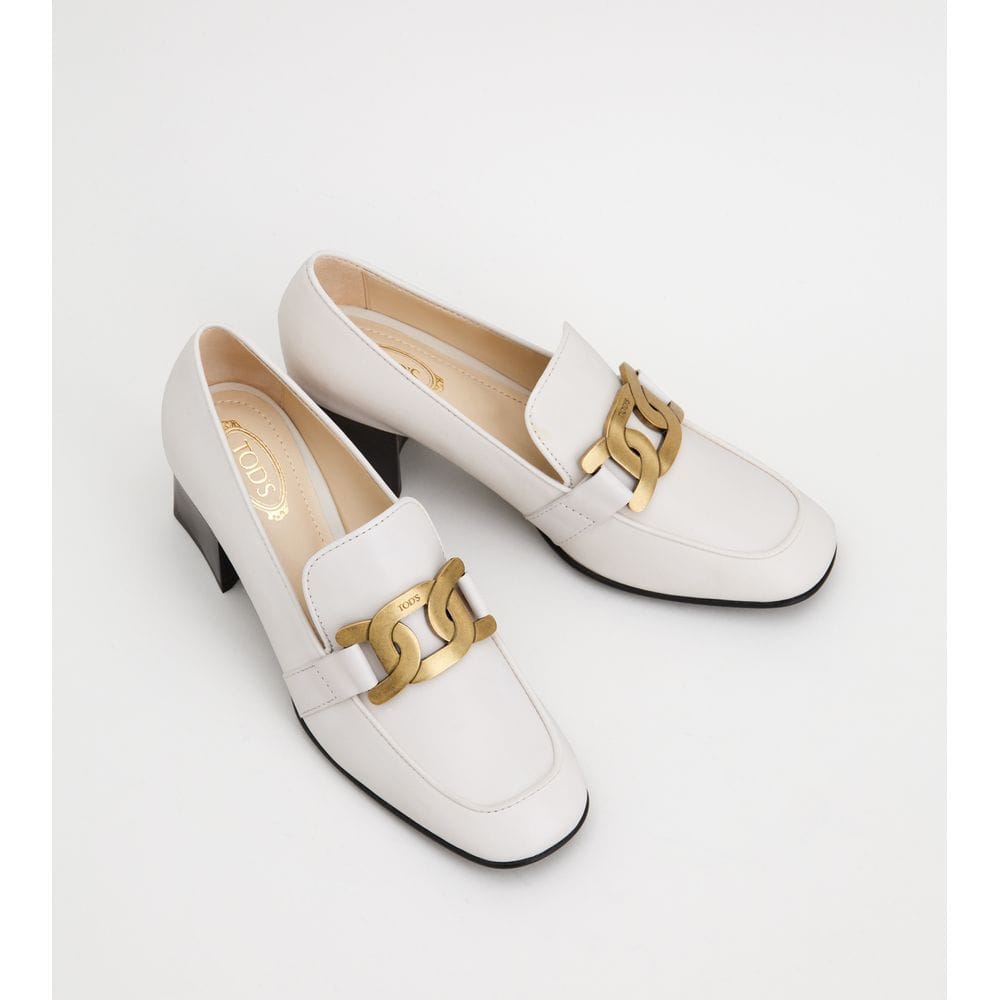 Tods Kate Pumps In Leather White Womens