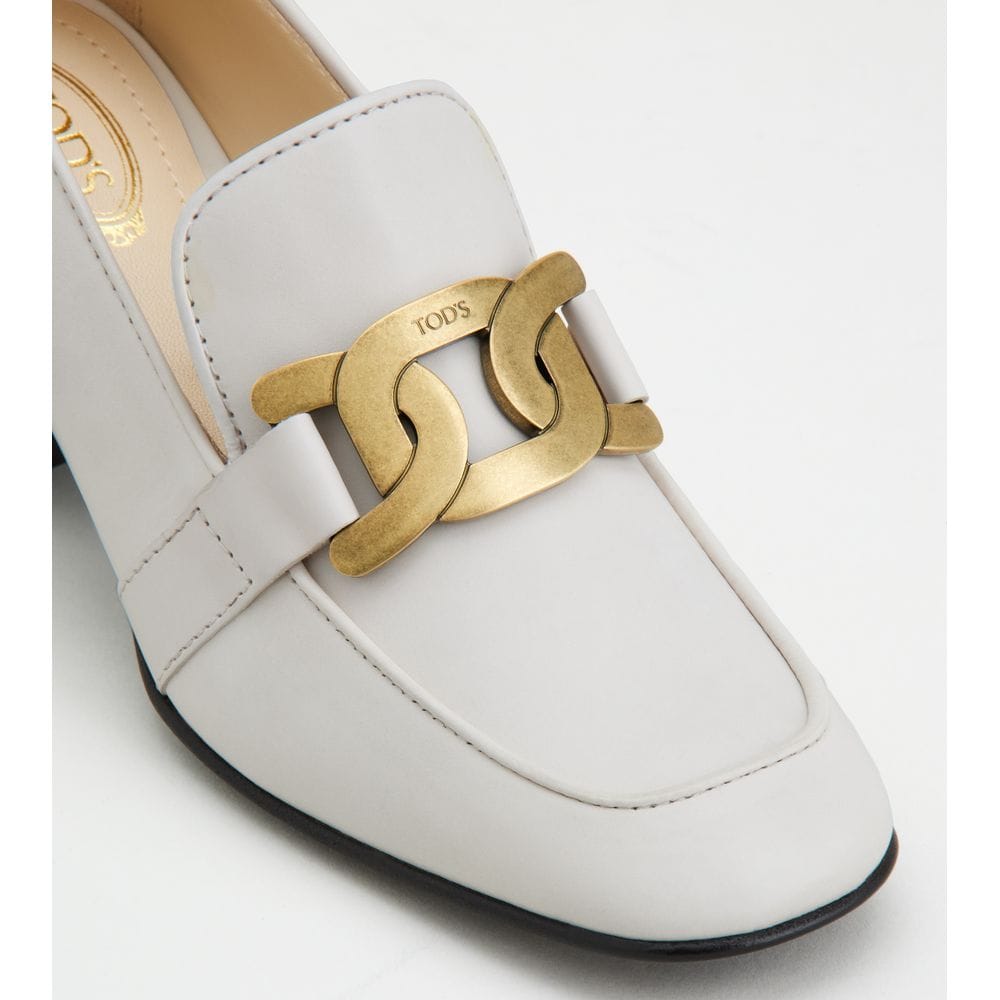 Tods Kate Pumps In Leather White Womens