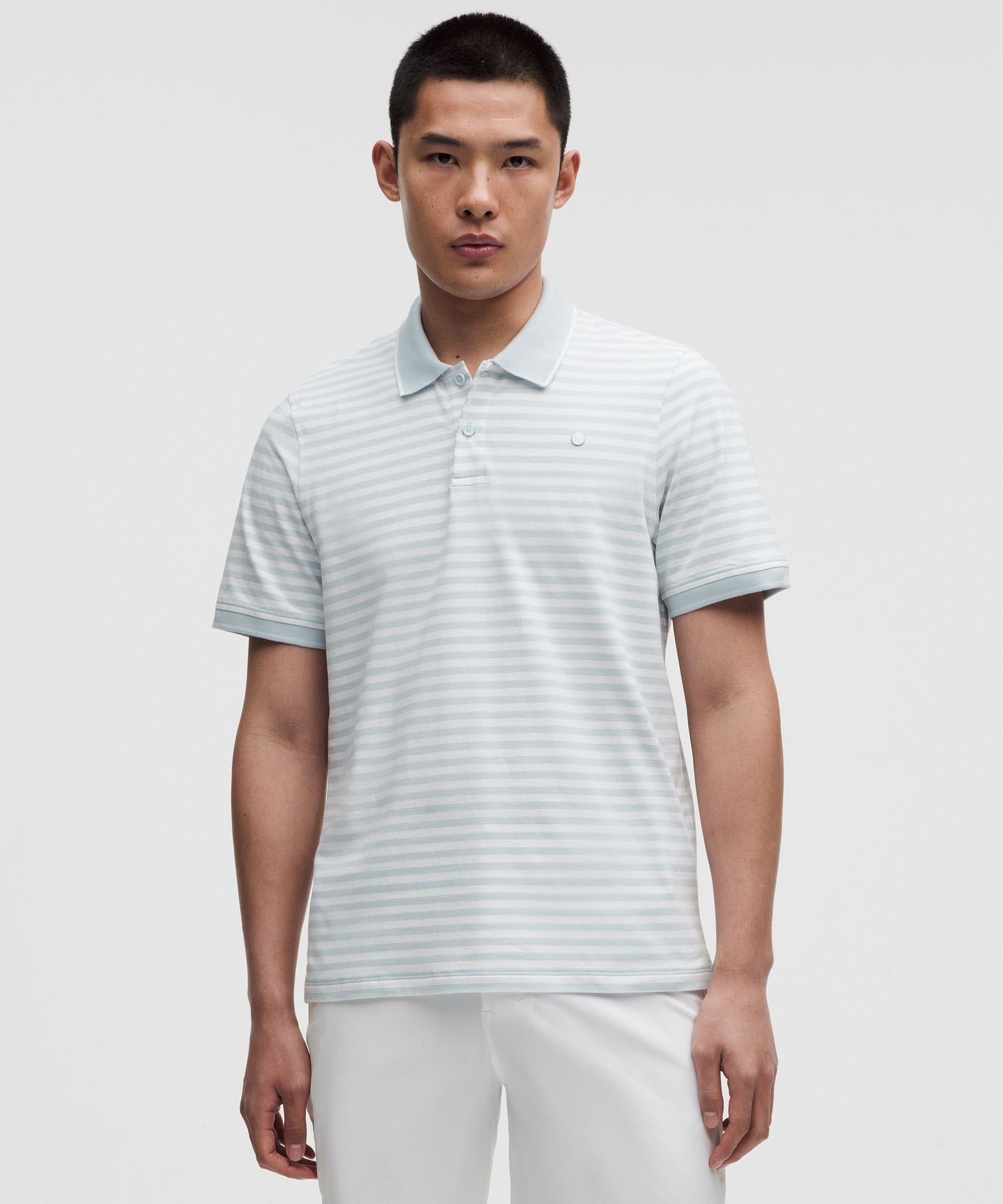 Lululemon Striped Short-Sleeve Golf Polo