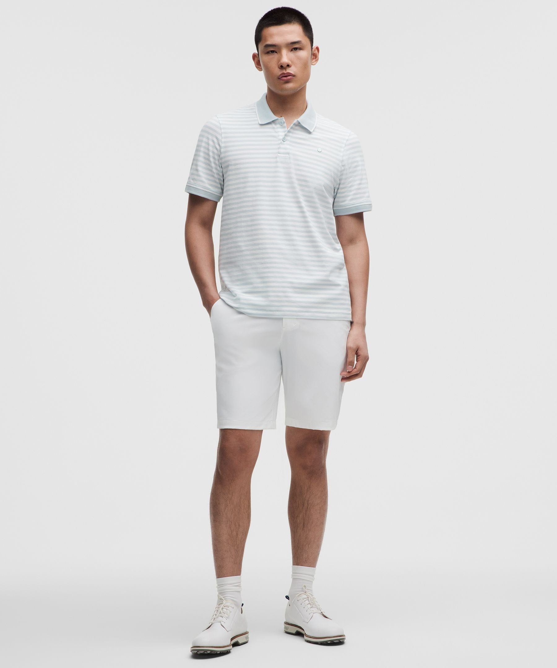 Lululemon Striped Short-Sleeve Golf Polo