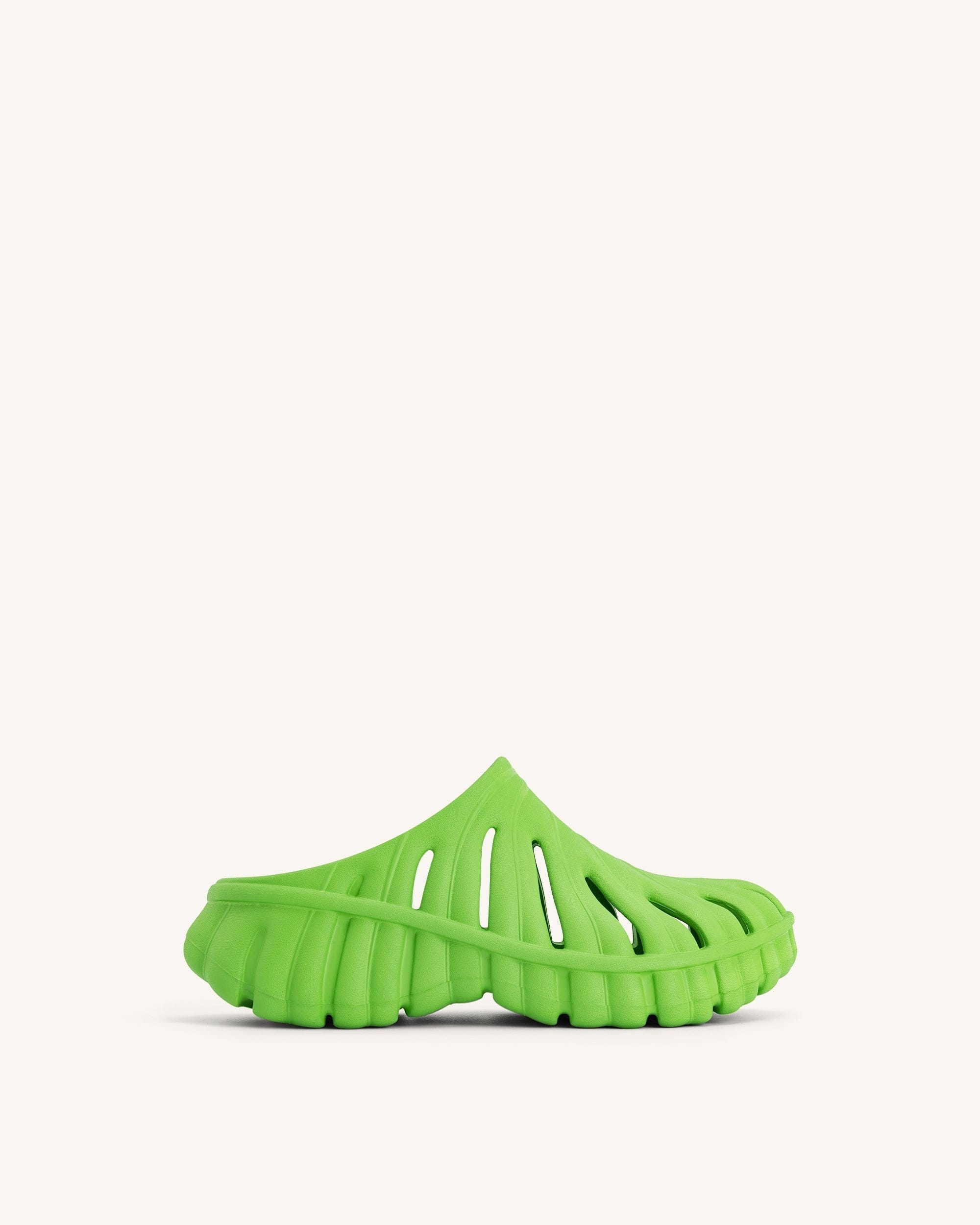 Jw Pei Tara Leaf Platform Clog Neon Green