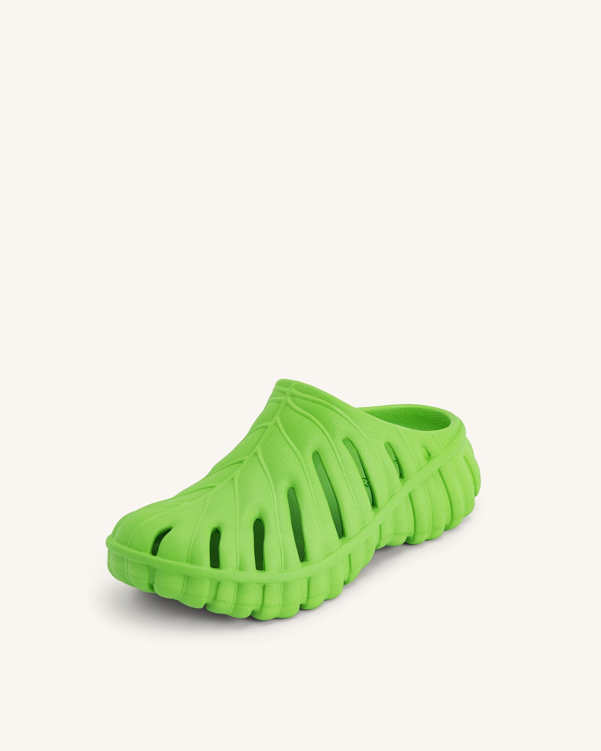 Jw Pei Tara Leaf Platform Clog Neon Green