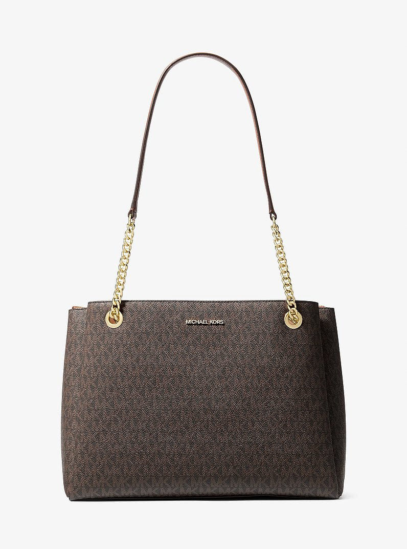 Michael Kors Soho Medium Signature Logo Tote Bag Brown