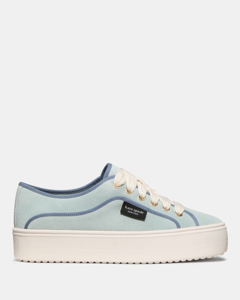 Katespade Sam Icon Piped Platform Sneaker Lake Mist