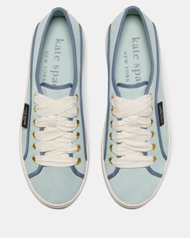 Katespade Sam Icon Piped Platform Sneaker Lake Mist