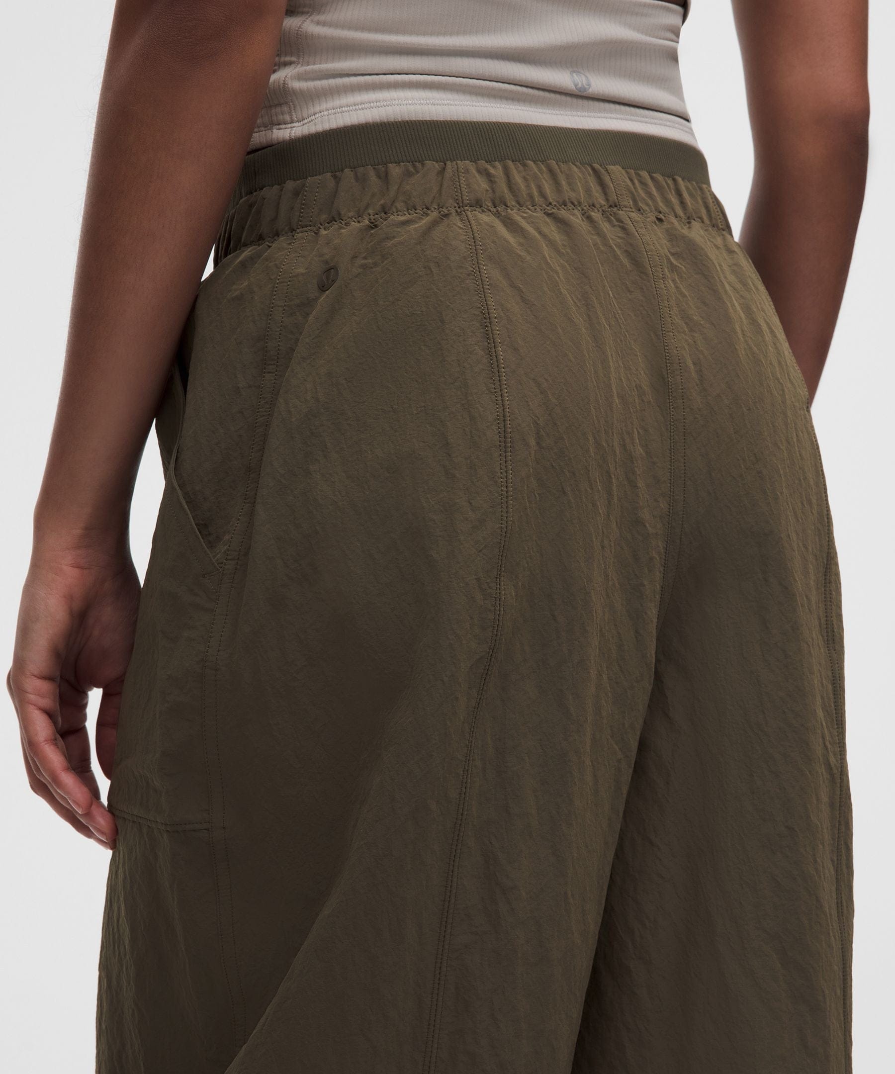 Lululemon Crinkle Nylon Mid-Rise Barrel-Leg Pant *Short
