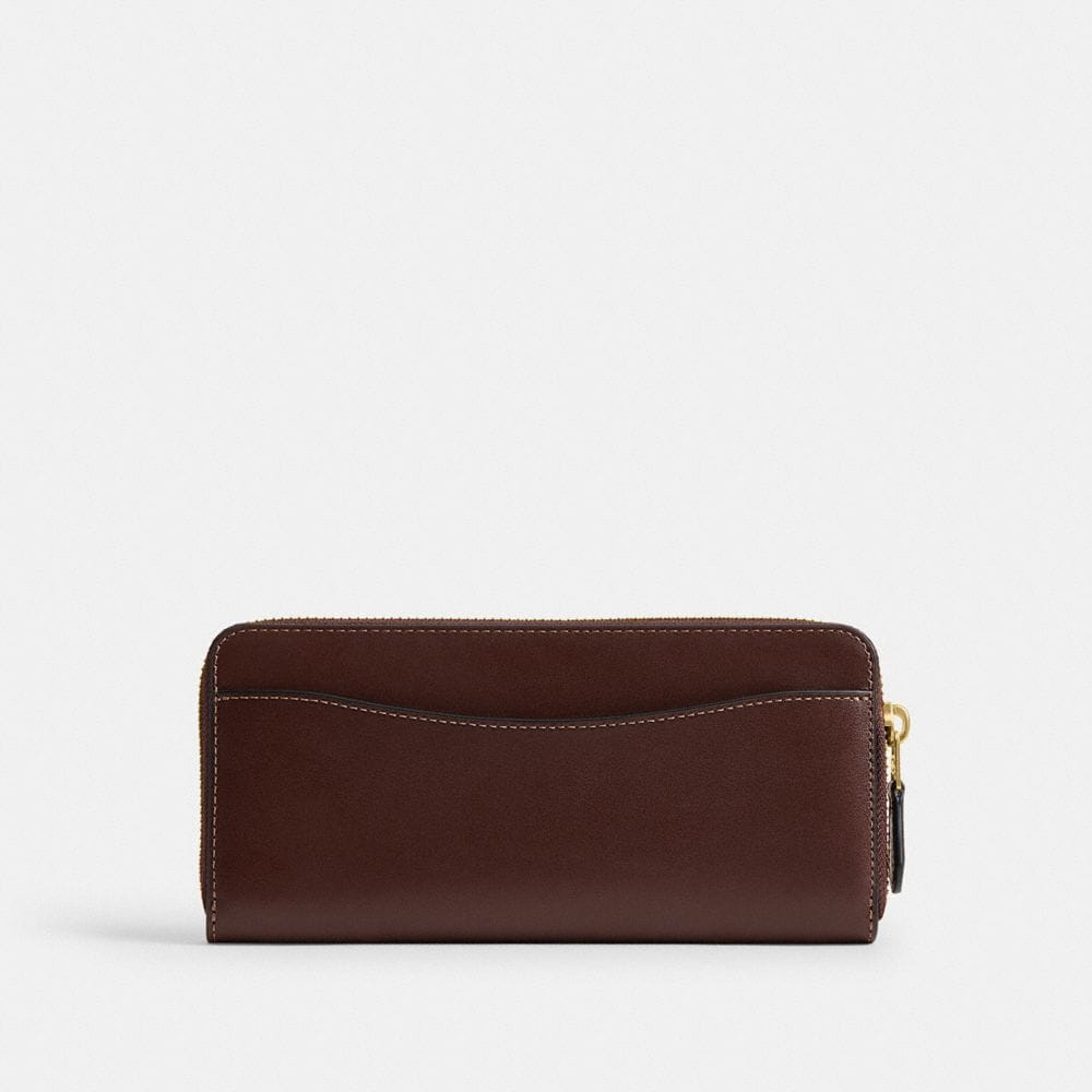 Coach New York Slim Accordion Zip Wallet Brass Maple