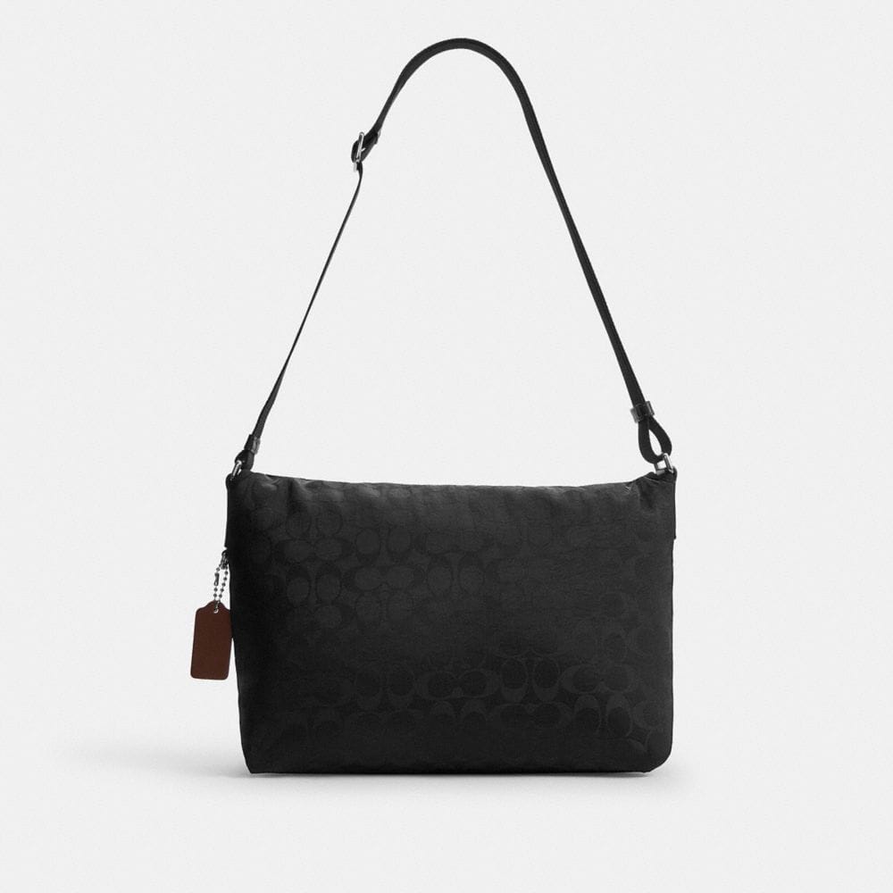Coach Lane Messenger In Signature Nylon Black