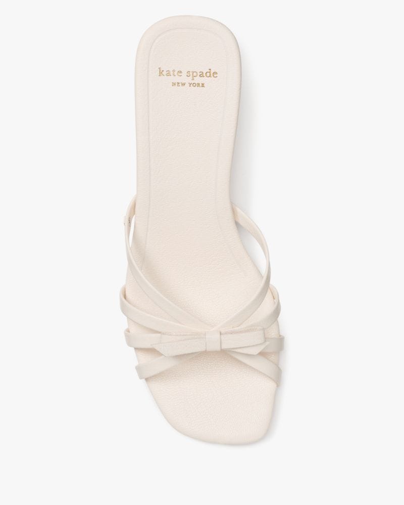 Katespade Carolina Kitten Heel Sandals Cream