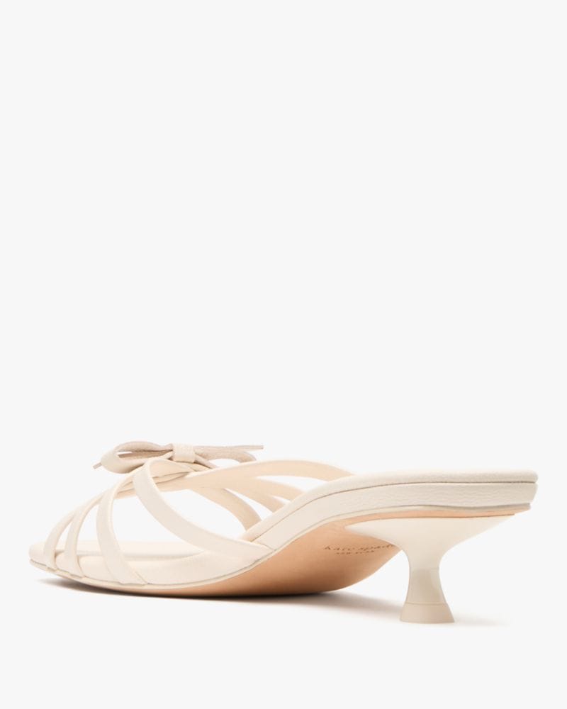 Katespade Carolina Kitten Heel Sandals Cream
