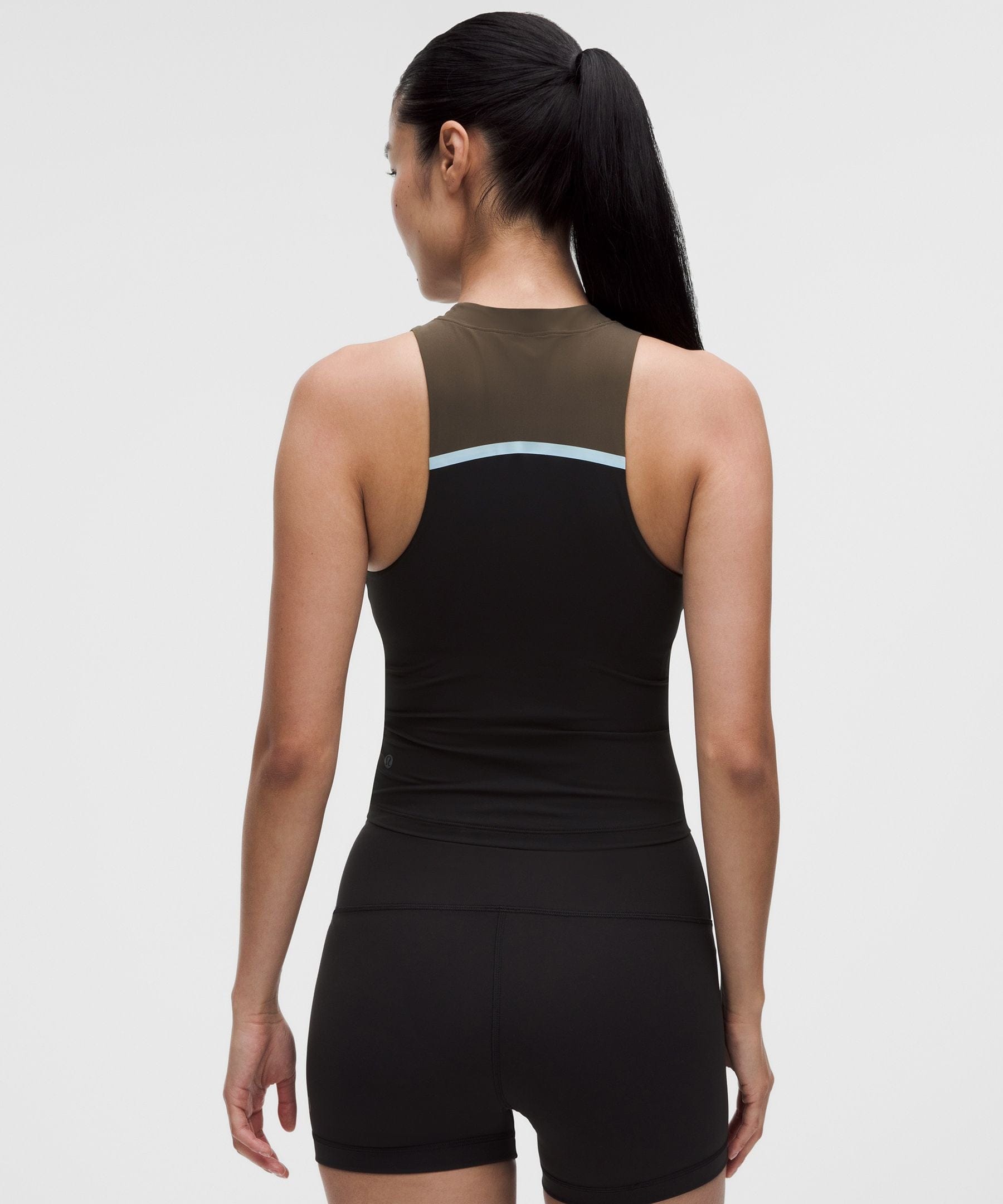 Lululemon Women's Mockneck Shelf Tank Top Light Support, B/C Cup *Stripe
