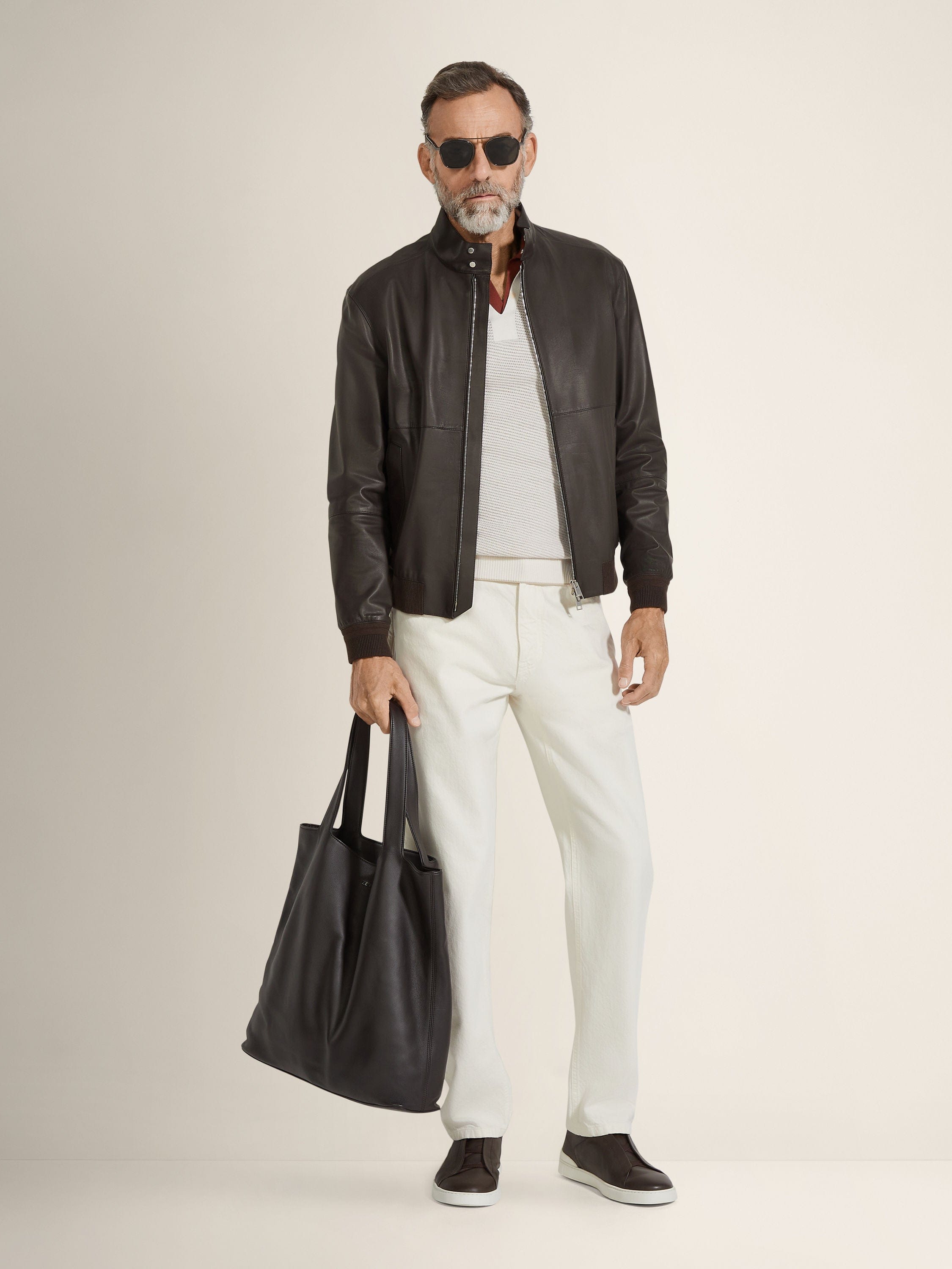 Zegna Nappa Leather Bomber