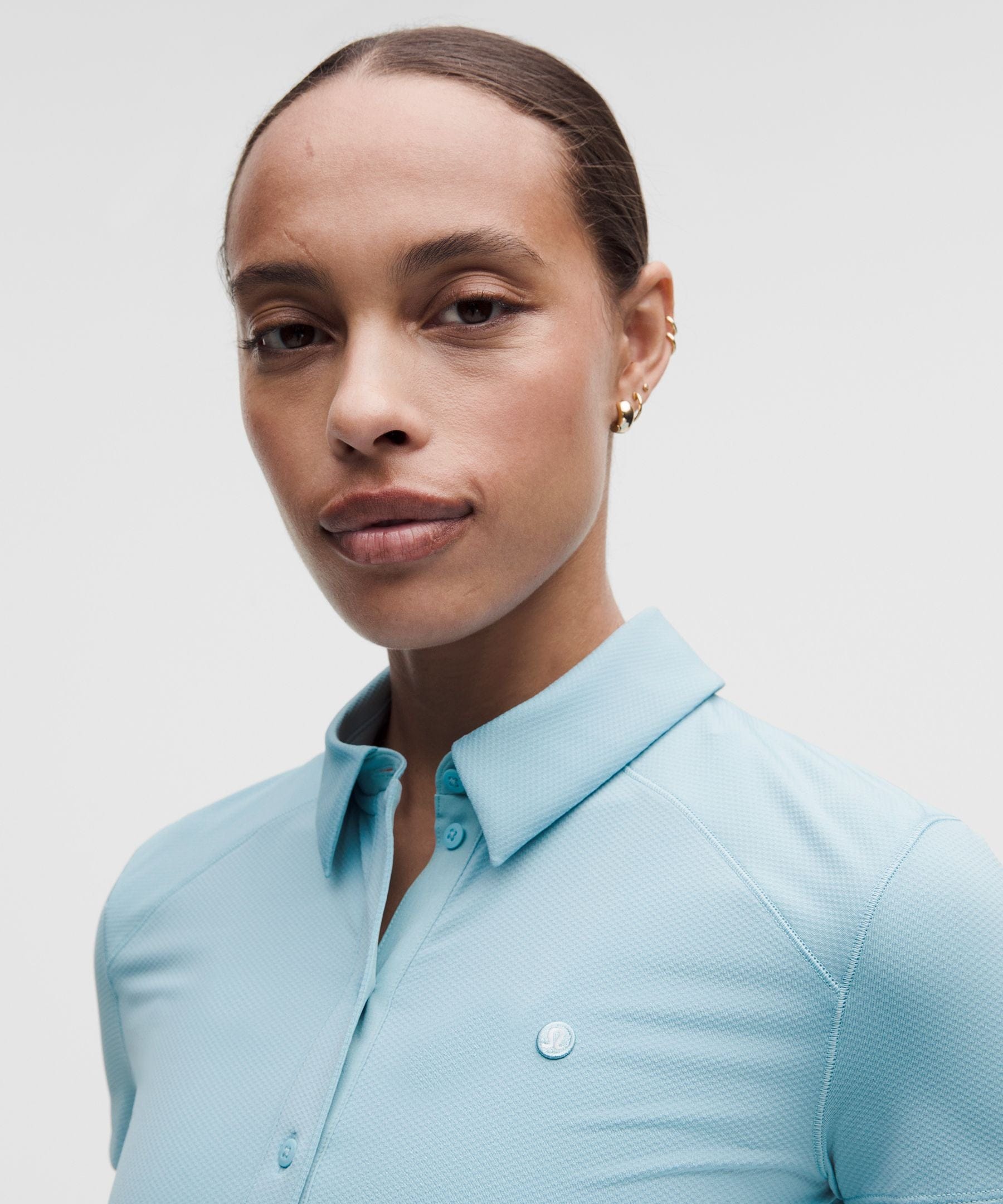 Lululemon Quick-Dry Short-Sleeve Polo Shirt Straight Hem *Logo