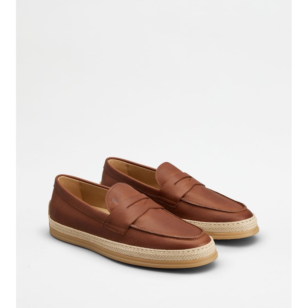 Tods Loafers In Leather Brown Mens